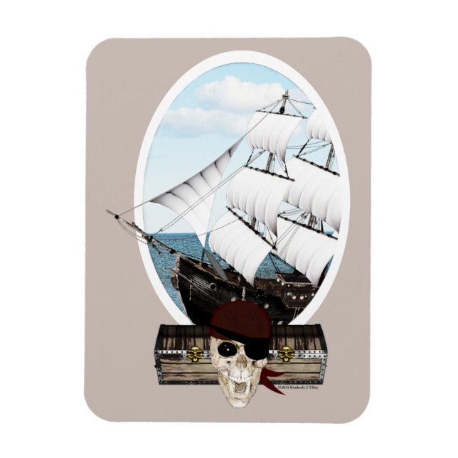 Ímã Um navio pirata (Vertical)