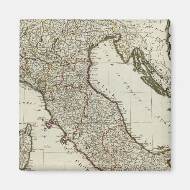 Imã Um novo mapa da Itália com as ilhas da Sicília (Frente)