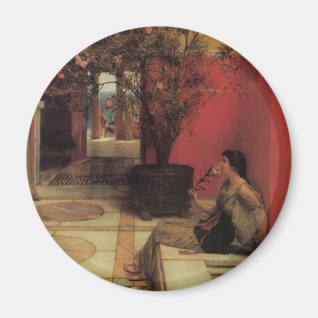 Imã Um Oleander de Alma Tadema, Flores Vintage (Frente)