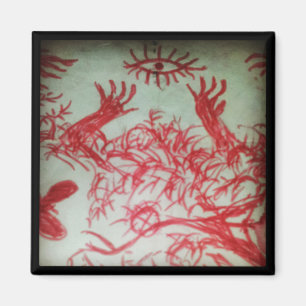 Imã um olho que você acredita desenhar olho vermelho