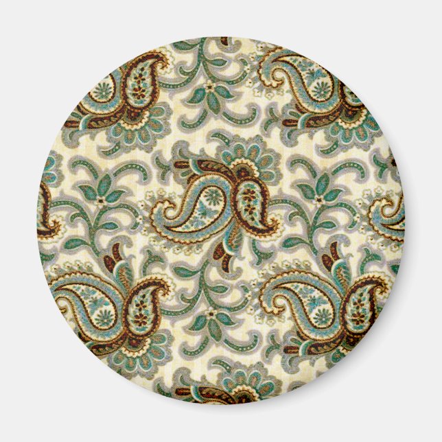 Imã Um Padrão de Paisley Vintage 3 (Frente)