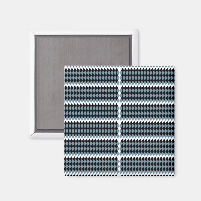Imã um padrão de verificação preto e branco com um b b (Front/Back)