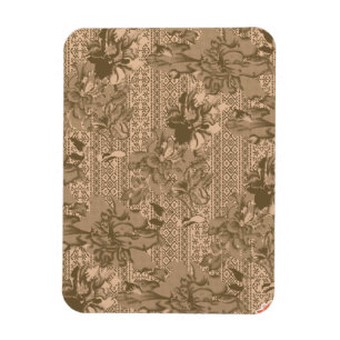 Ímã Um padrão floral vintage com um intricado desi cas