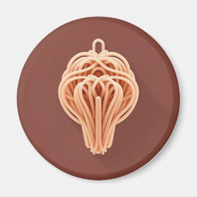 Imã Um padrão único de macarrão espaguete (Frente)