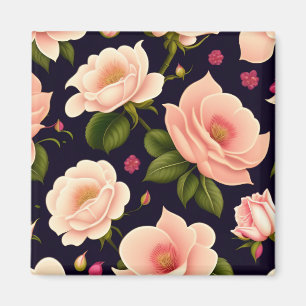Imã Um padrão uniforme com rosas cor-de-rosa sobre um 