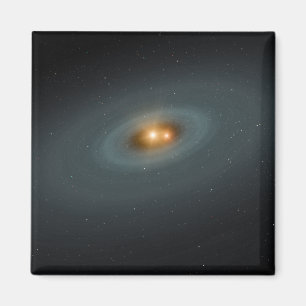 Imã Um par apertado de estrelas e de um disco