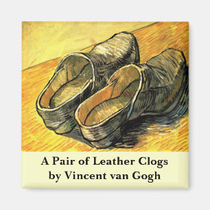Imã Um Par de Tamancos de Couro por Vincent van Gogh