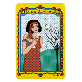 Ímã Um Pássaro No Magneto Flex Hand_B 6"x4"