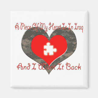 Imã Um pedaço do meu coração está no Iraque Magnet