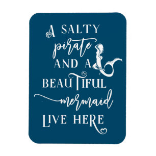 Ímã Um Pirata Salgado e uma Sereia Bonita vivem aqui
