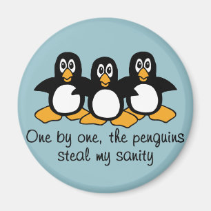 Imã Um por um dos pinguins Engraçado dizendo Design az