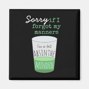 Imã Um Pouco Absinho O Engraçado Humor Do Bebendo