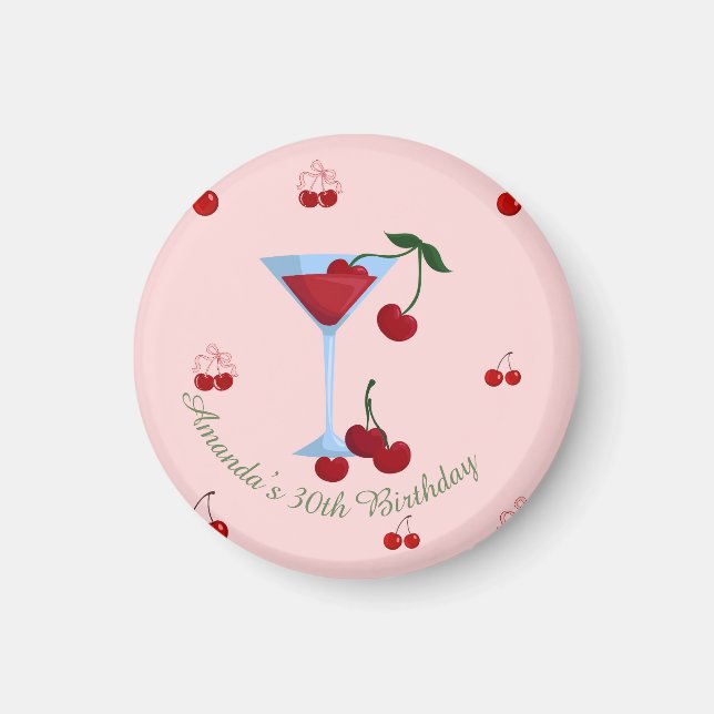 Imã Um Pouco Mais Velho Aniversário Cherrytini (Frente)