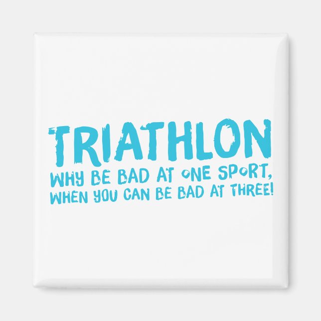 Imã Um presente Triathlon excelente para seu amigo ou  (Frente)