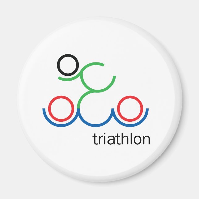 Imã Um presente Triathlon excelente para seu amigo ou  (Frente)