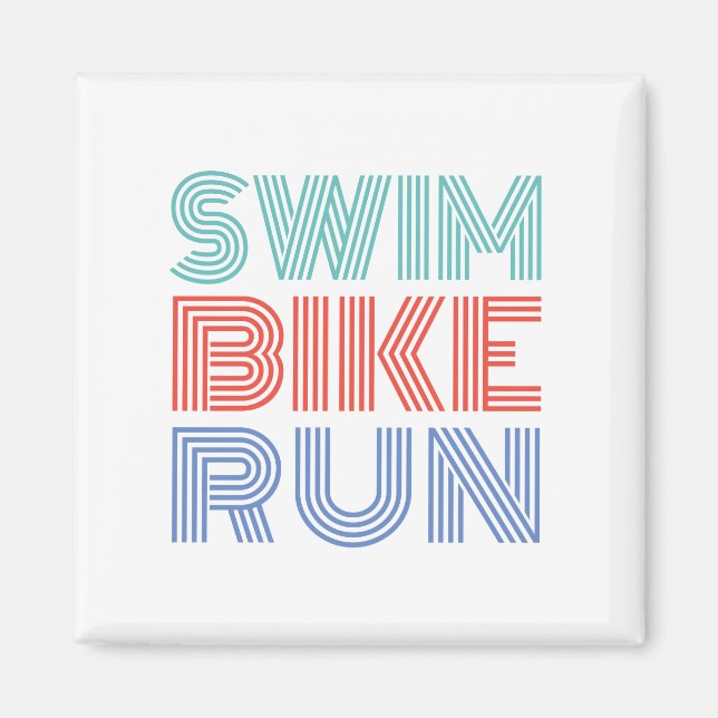 Imã Um presente Triathlon excelente para seu amigo ou  (Frente)