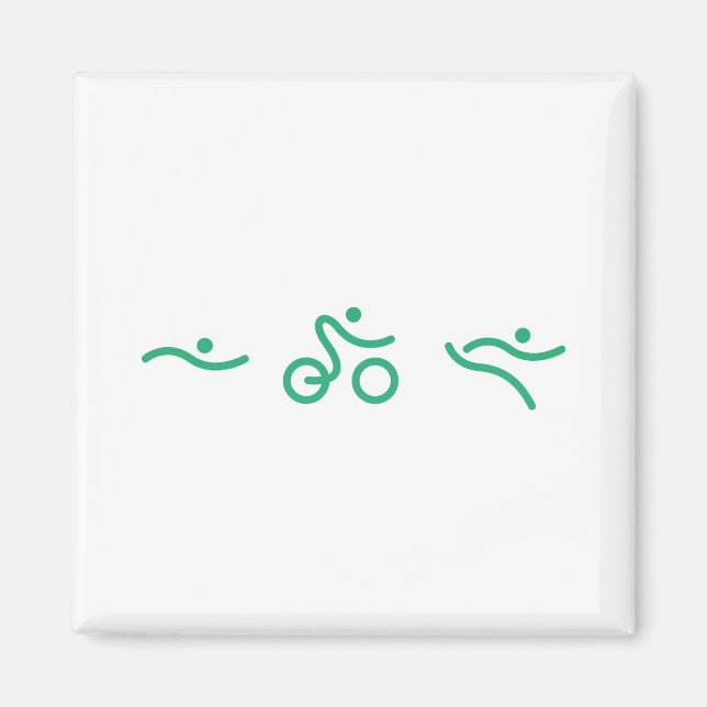 Imã Um presente Triathlon excelente para seu amigo ou  (Frente)