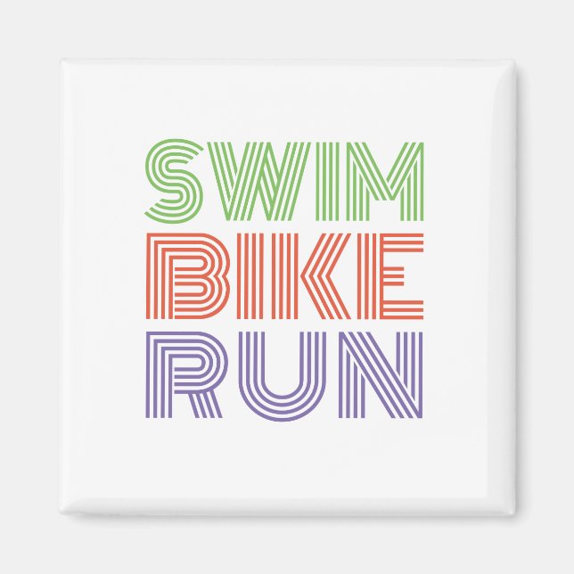 Imã Um presente Triathlon excelente para seu amigo ou  (Frente)