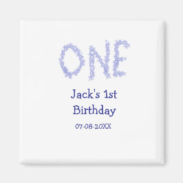 Imã Um primeiro aniversario moderno de menino brilhant