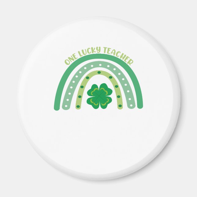 Imã Um Professor Sortudo Arco-Íris Irlandês Dia de São (Frente)
