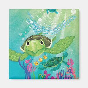 Imã Um Resgate de Tartaruga Marítima