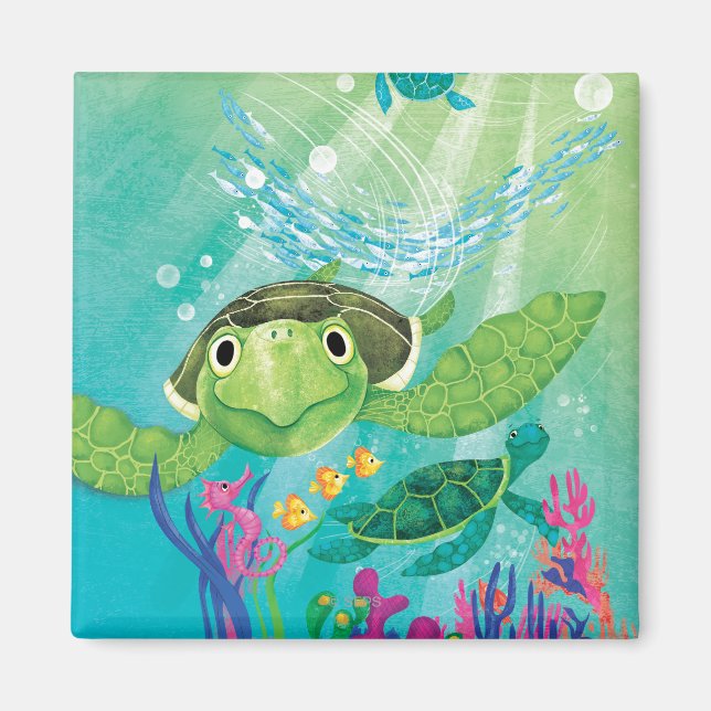 Imã Um Resgate de Tartaruga Marítima (Frente)