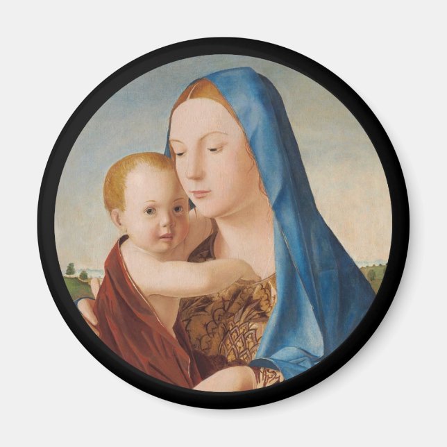 Imã Um retrato de Maria e Jesus Bebê (Frente)