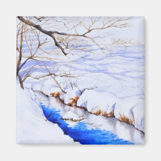 Imã Um riacho de neve