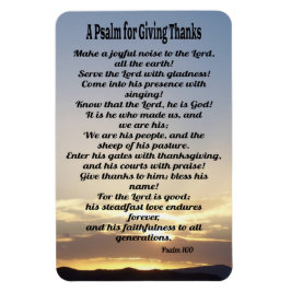 Ímã Um salmo para dar Obrigados-Salm 100