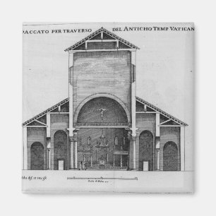 Imã Um secção transversal da igreja velha do vatican