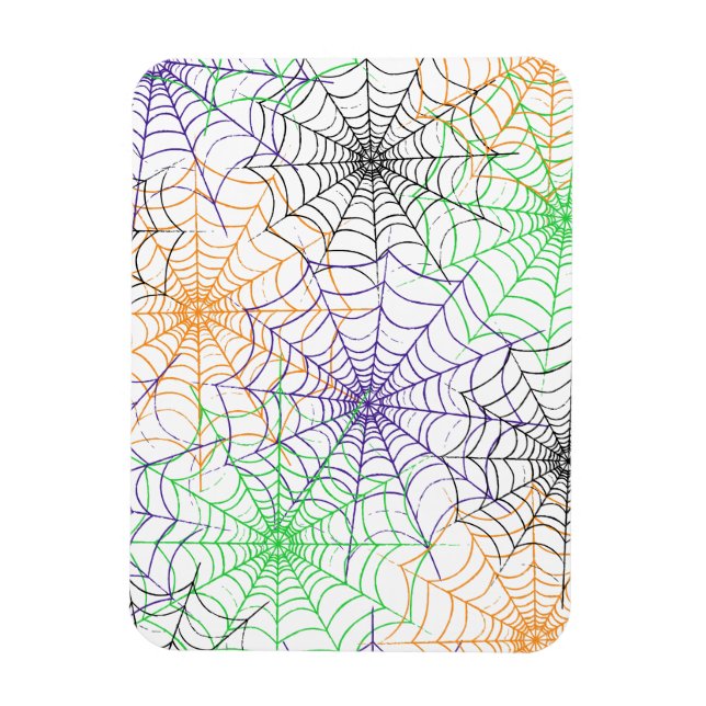 Ímã Um simples padrão na Web da aranha de Halloween (Vertical)