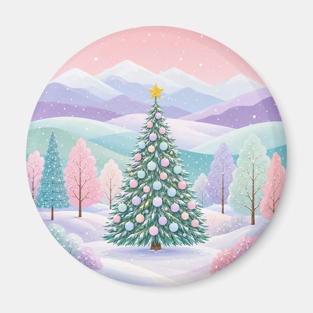 Imã Um Sonho de Inverno Pastel (Frente)