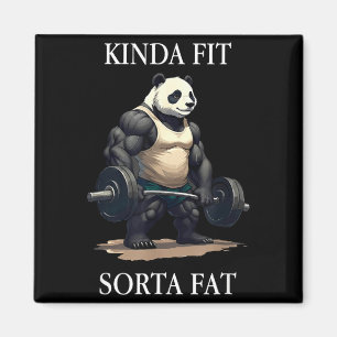 Imã Um tanto em forma um pouco gordo panda engraçado d