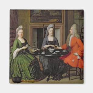 Imã Um tea party (óleo em canvas)