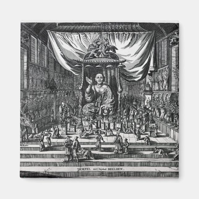 Imã Um templo budista, uma ilustração (Frente)