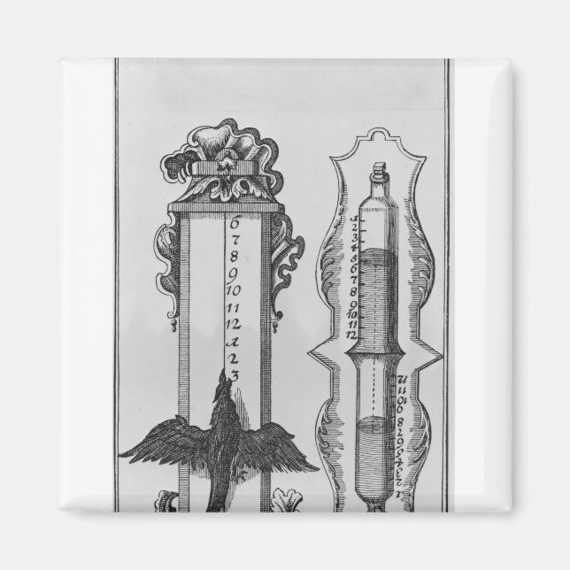 Imã Um velho clepsydras, ilustração (Frente)