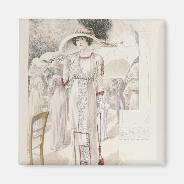 Imã Um vestido de cidade, de "Les Grandes Modes de Par (Frente)