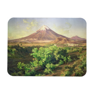 Ímã Um vulcão pequeno no campo mexicano, 1887 (óleo