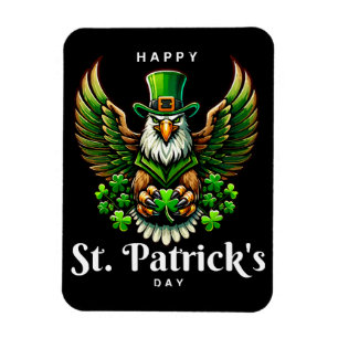 Ímã uma águia com chapéu de leprechaun verde