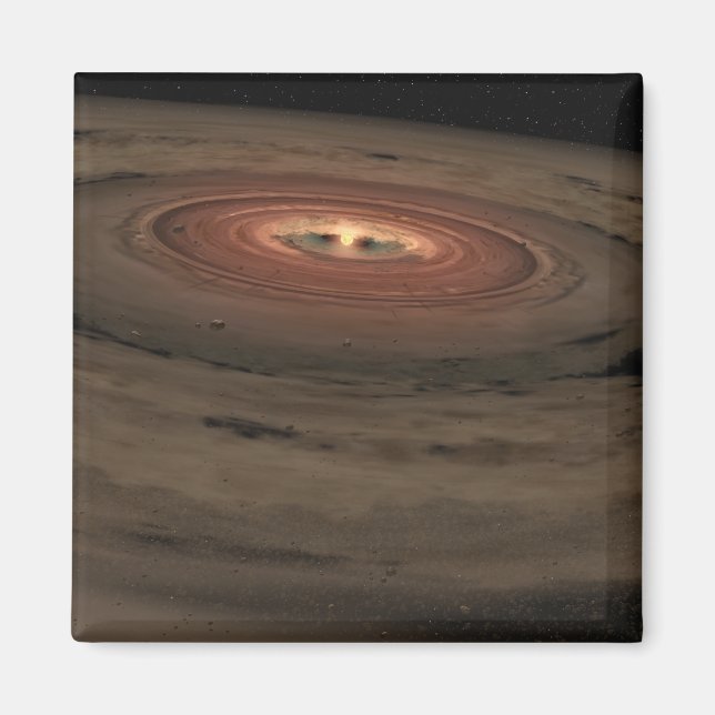 Imã Uma anã marrom cercada por um disco giratório (Frente)