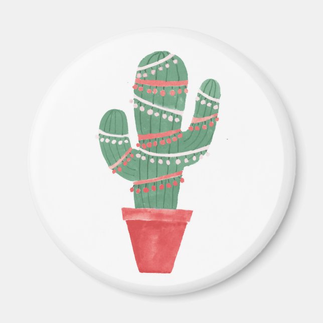 Imã Uma Árvore de Natal Muito Cactus (Frente)