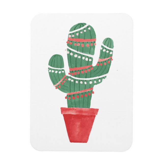 Ímã Uma Árvore de Natal Muito Cactus (Vertical)