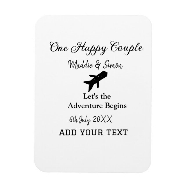 Ímã Uma aventura de vamos feliz começa a co-casamento (Vertical)