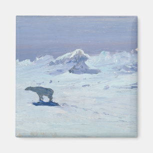 Imã Uma caça do urso polar na noite enluarada, 1899