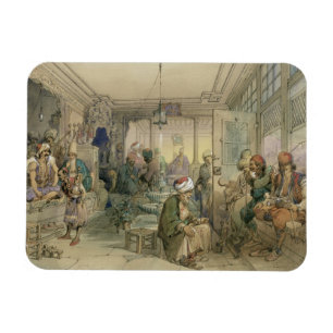 Ímã Uma casa do café, Constantinople, 1854 (caneta &