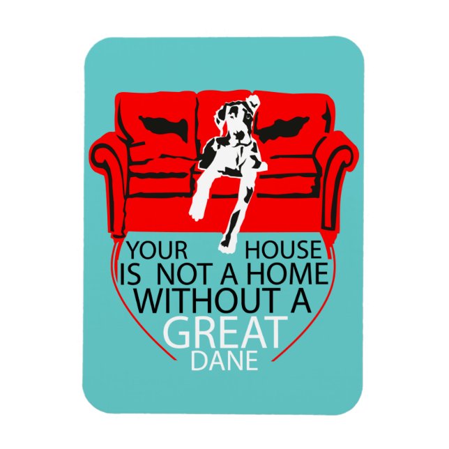 Ímã Uma casa sem Doggen Alemães (Vertical)