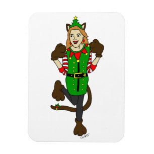 Ímã uma catalhadora de Natal