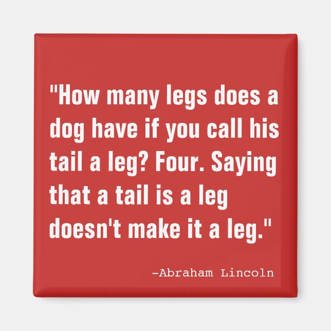 Imã Uma Cauda Não É Uma Perna (Frente)