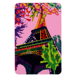 Ímã Uma Celebração Colorida da Torre Eiffel