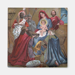 Imã Uma cena alegre de ChristmasNativity
